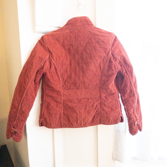 Eddie Bauer Corduroy Quilted Coral Zip-up Jacket - Picture 9 of 11